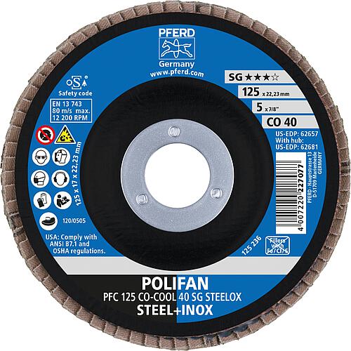 Slatted grinding disc Polifan CO-COOL SG, cranked Standard 1