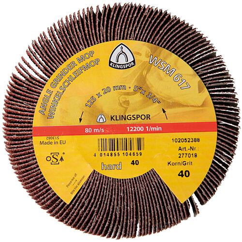 Abrasive mop wheel Klingspor CS 310 XF, 125 x 20 mm, grit 120 Thread M 14