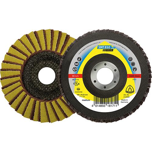 Flap discs SMT 850, curved 12°, stainless steel