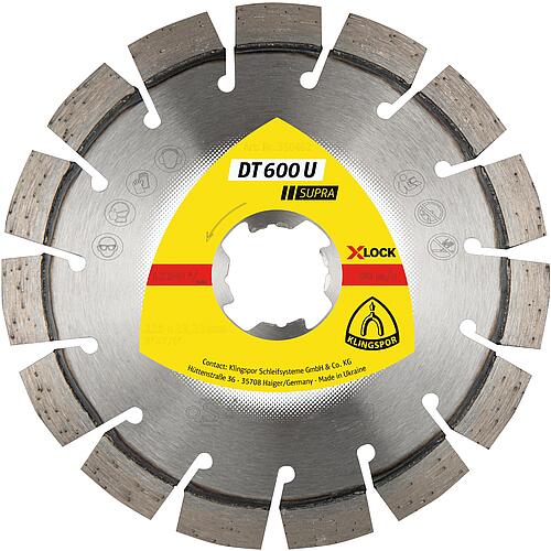 Diamond cutting disc DT 600 U SUPRA X-LOCK Standard 1