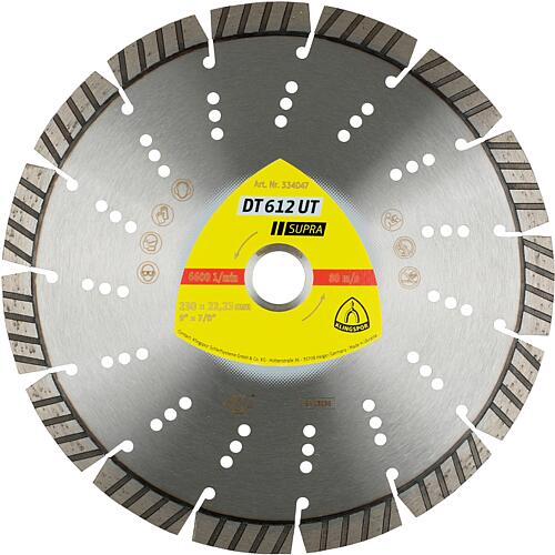 Diamond cutting discs DT 612 UT Supra, for concrete, old reinforced concrete, lime sandstone Standard 1