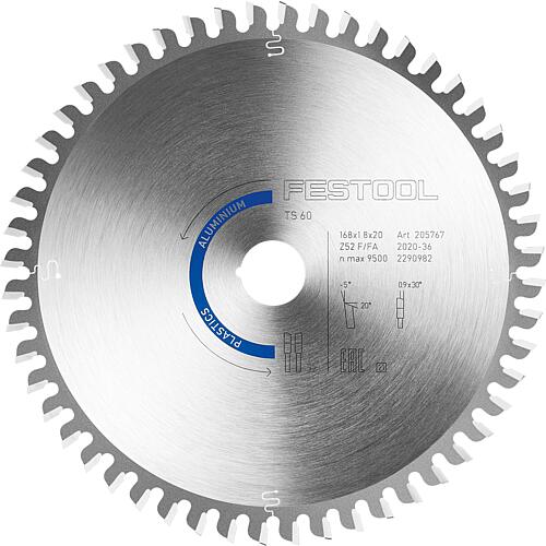 Lame de scie circulaire pour l'aluminium, le plexiglas, les matières plastiques, les métaux non ferreux, les panneaux composites en aluminium Standard 1