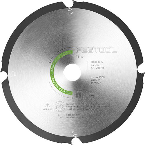 Kreissägeblatt DIA für Zement- und gipsgebundene Span- und Faserplatten Standard 1