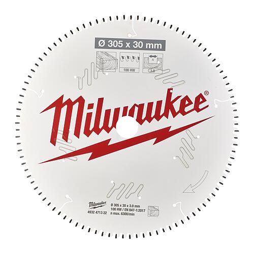 Lame de scie circulaire Milwaukee 305x30 mm, 100 Z denture alternée, pour bois