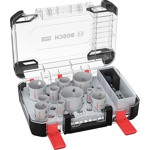 Hole saw sets BOSCH PRO PC Plus, 14-piece, ø 20/22/25/32/35/40/44/51/60/68/76 Standard 1