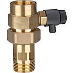 Shut-off screw connection for expansion tanks