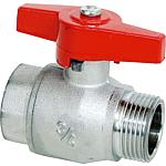 Ball valve, IT x ET with butterfly handle