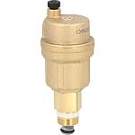 Automatic quick venter Robocal type 503 N + 561 3/8" sand blasted brass, with isolation valve