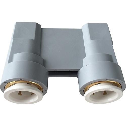 Pressure bridge dimension 50mm for 16mm Cu, C-steel, stainless steel and plastic pipes