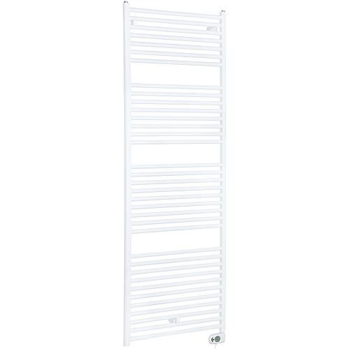 Electric heated towel rail Aluminium, model eCOOL ED digital 300 watts, white RAL 9010