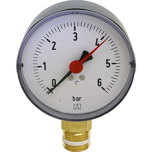 Pressure gauge RF 80 1/2" 0-6bar, connection radial
