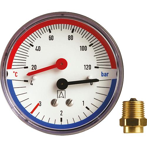 Thermo-Manometer ø 80 mm, DN 15 (½“) Standard 1