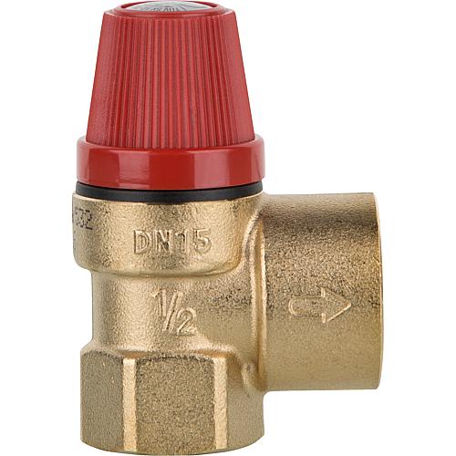 Membrane safety valve type 530 connection: inlet 1/2", outlet 3/4" 2,5 bar"