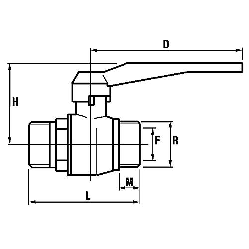 Ball valve, ET x ET with lever handle