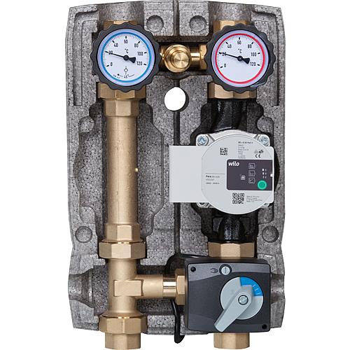 Heating circuit set Easyflow DN25 (1”) with 3-way mixing valve and overflow valve Standard 1