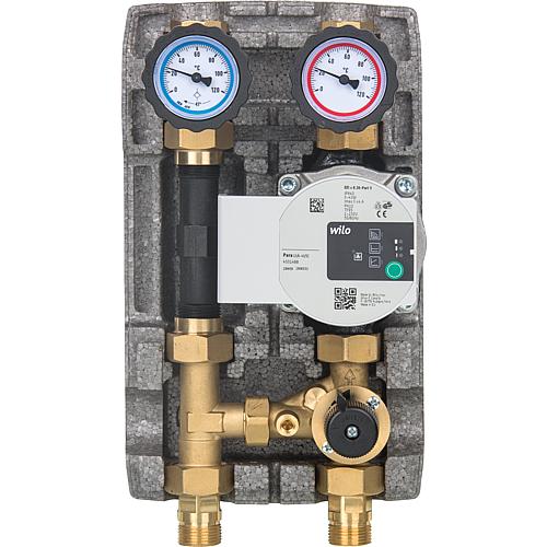 Heating circuit set Easyflow DN20 with 3-way mixing valve, heat meter circuit Standard 1