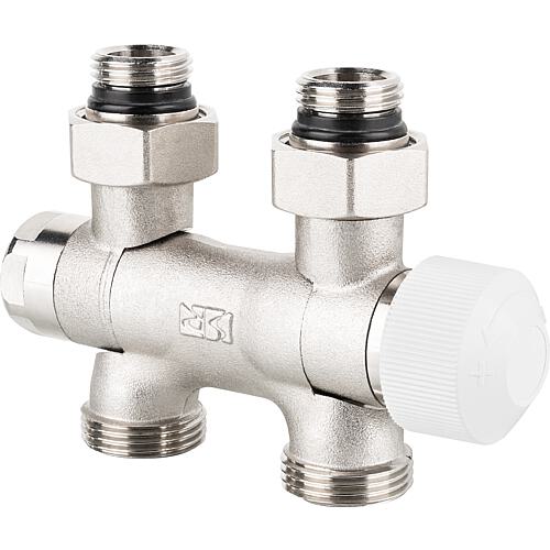 Thermostat-bloc de soupape Flex DN15(1/2")xDN20(3/4"), Eurocone pour service mono/double tube