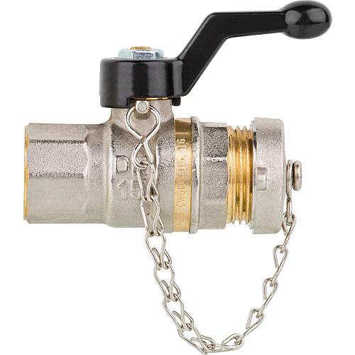 Tappy ball valve with aluminium lever, 40 bar, DN 15 (1/2") Standard 1