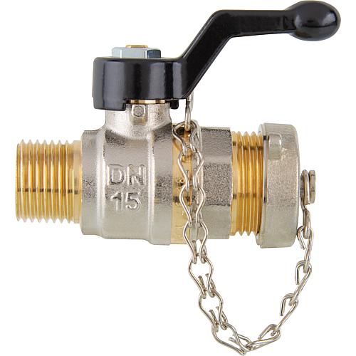 Tappy ball valve with aluminium lever, 40 bar, DN 15 (1/2") Standard 2