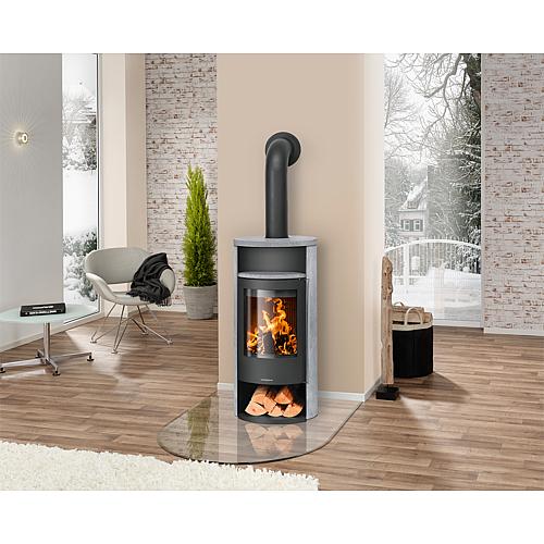 Fireplace Oranier Polar Neo 6, soapstone, black steel body