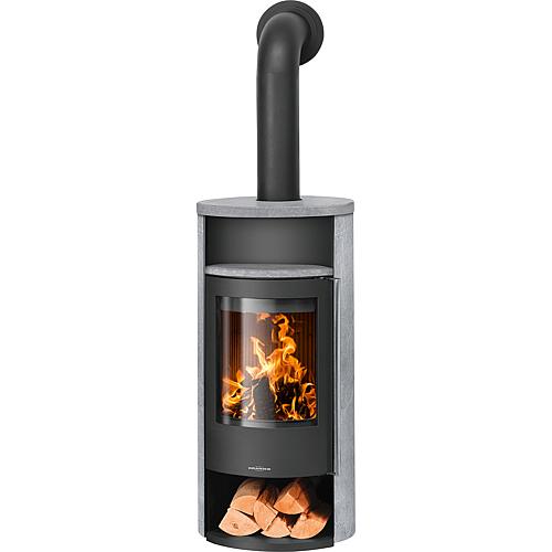 Fireplace Oranier Polar Neo 6, soapstone, black steel body