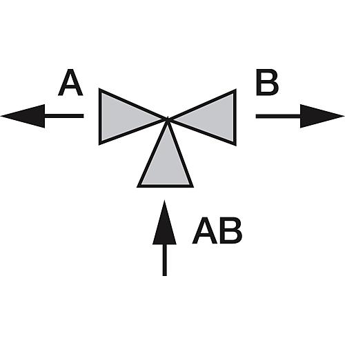 Three-way zone valve, Solar, with limit switch Standard 3
