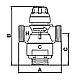 Thermal mixer Easyflow outlet on side, model 726, area of application: Hot water Standard 2