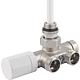 Thermostatic valve, one-point conn. DN 15 (1/2") x DN 20 (3/4") EK Two-pipe sys., angular shape, nickel-pl.