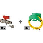 Pack de robinets à boisseau sphérique KFE modèle lourd, y compris kit de remplissage du chauffage