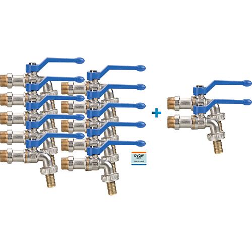 Kit Robinet de vidange "silver" contenant 10x robinet à boisseau sphérique +2x gratuit robinet