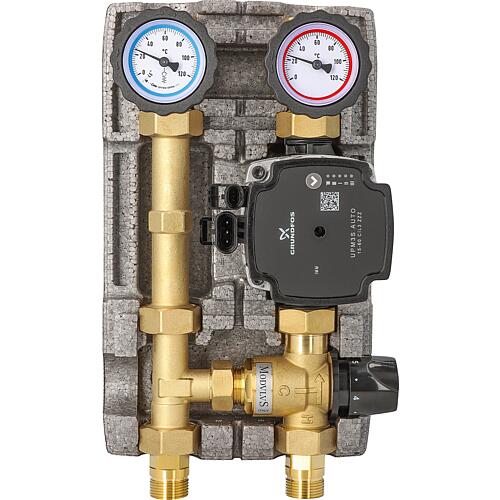 Heating circuit set Easyflow DN20 control circuit with constant value, thermal 20-43° with pump Grundfos UPM3S AUTO 15-60