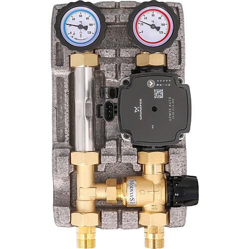 Heizkreisset Easyflow DN20 Konstantwert-Regelkreis,thermisch 20-43° und Wärmezählerstrecke mit Pumpe Grundfos UPM3S AUTO 15-60,