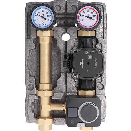 Heating circuit set Easyflow DN25(1”) constant value control circuit, electronic with mixer motor ACC30, Grundfos pump UPM3S AUTO