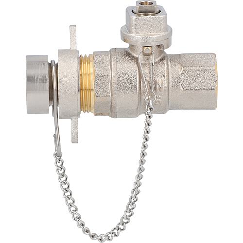 Ball valve with closure cap and square cap, no handle Standard 1