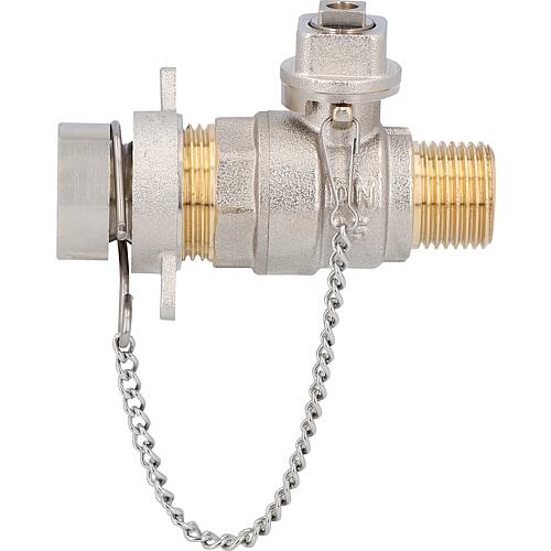 Ball valve with closure cap and square cap, no handle Standard 2
