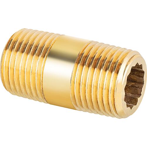 Brass fitting double-pipe nipple (ET) Standard 1