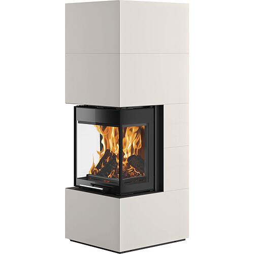 Wood stove Oranier Club Tre, sintered stone, silk white