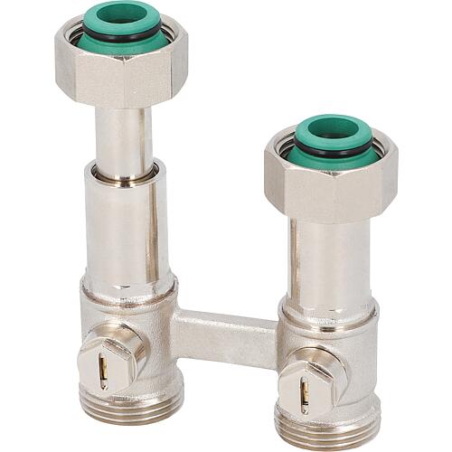 Twin-tube radiator valves Exclusive for valve compact radiators with DN 20 (3/4”) external thread (Eurocone) Standard 1