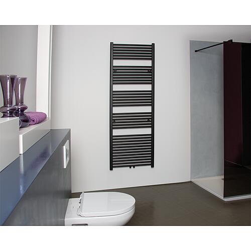Jessica heated towel rail with centre connection