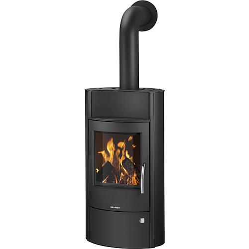 Fireplace Oranier Pori Aqua 10KW with water heat exchanger, black steel, body black steel