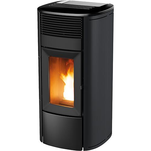 MCZ Club Air 10 UP! pellet stove, basic appliance with matt black metal cladding, 10 kW