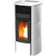 MCZ Club C. Air 12 UP! pellet stove, basic appliance with white ceramic cladding, 11.9KW