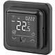 Digital room thermostat, flush fit, C16 Wi-Fi, graphite black, including floor sensor