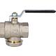 Superfilter ball valve DN25 (1") with filter and solenoid, steel lever Black