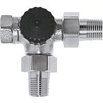 For thermostatic three-way valve pedestal