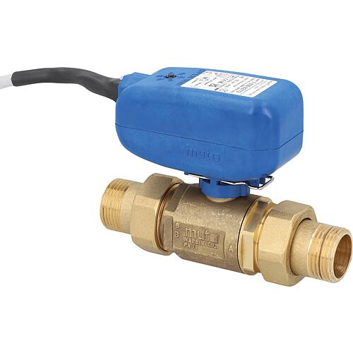 Electric ball valve MUT TMO XL 2-way, SPST control 230 V, DN 25(1") AG, with screw plug