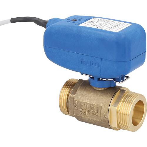 TMO XL 2-way electric ball valve, AG, flat-sealing