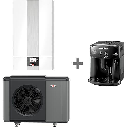 Heat pump Wolf CHA-Monoblock 10/400V, + fully automatic coffee machine - ESMA 2502