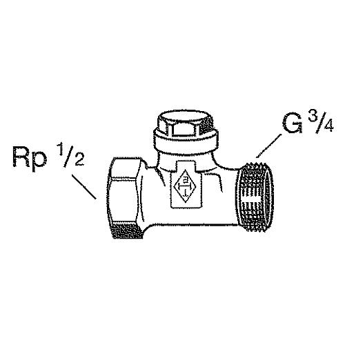 Lockshield valve, 1/2" IT Standard 2