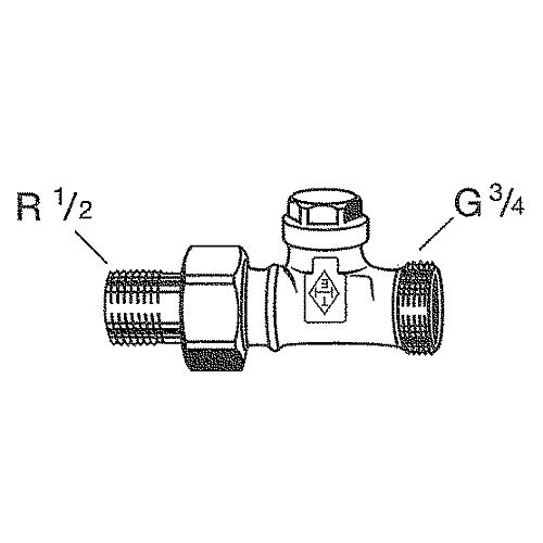 Lockshield valve, R 1/2" Standard 2